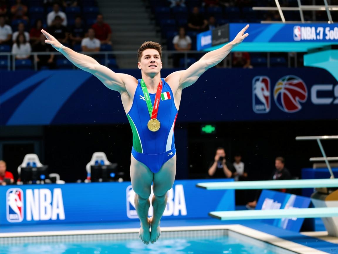 跳水比赛优美表现，意大利选手夺得金牌